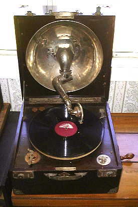 Thorens Phonograph with record, playing.