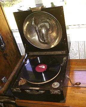 Thorens Phonograph with reproducer stowed away.