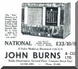 Advertisement for National Radio,  Click for full size image.