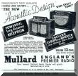 Mullard Radio advertisement from 1938