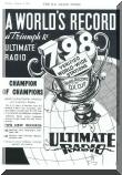 Advertisement for 1936 Ultimate Radios.